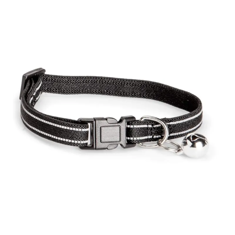 Försäljningssuccé | Basic Cat Elastic Reflective Halsband (Svart)