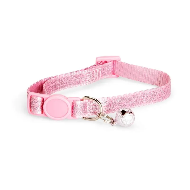 Basic Cat Sparkly Halsband Rosa - Hög kvalitet