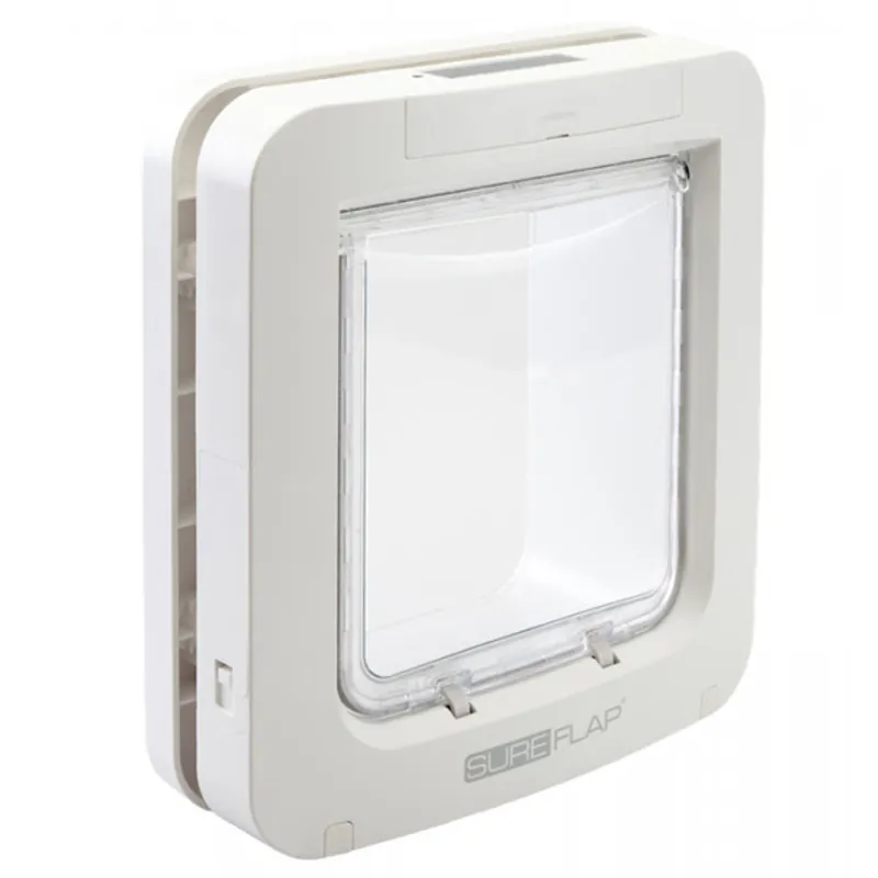 Sureflap Kattlucka med Microchip Vit (Medium) | Enkel beställning