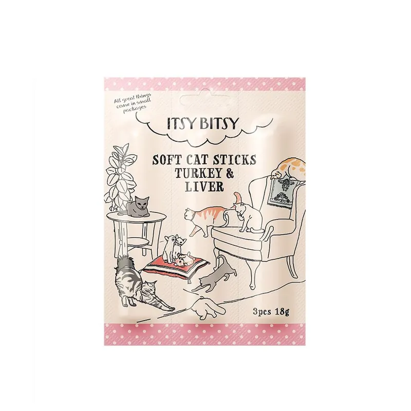 Klar att skickas | ItsyBitsy Cat Sticks Kalkon & Lever