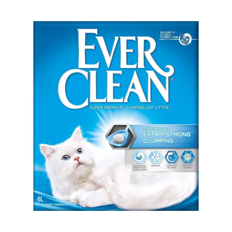 Ever Clean Extra Strong Unscented Kattsand (6 l) | Sänkt pris