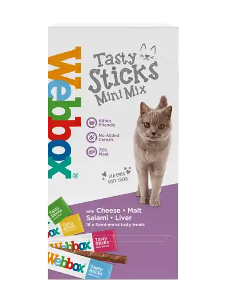 Webbox Tasty Cat Sticks Mini Mix 16 - Premium