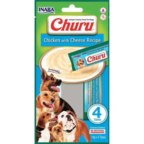 Churu – Hundsov 4 st. – kyckling & ost - Väl omtyckt