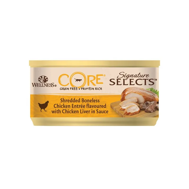 Köp online - CORE Cat SS Chicken & Liver Shredded 79 g