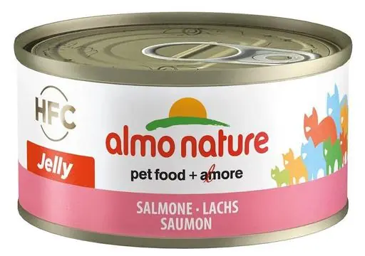 Almo Nature HFC Jelly Lax 24 x 70 g våtfoder för katter | Nyhet i webbutiken