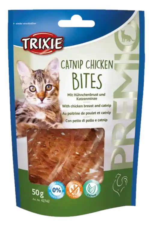 Premio Catnip Chicken Bites 50 g | Hög kvalitet