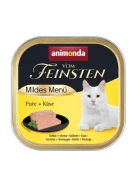 Premiumkvalitet - Animonda Vom Feinsten Mild Menu Kalkon + Ost 100 g våtfoder för katter