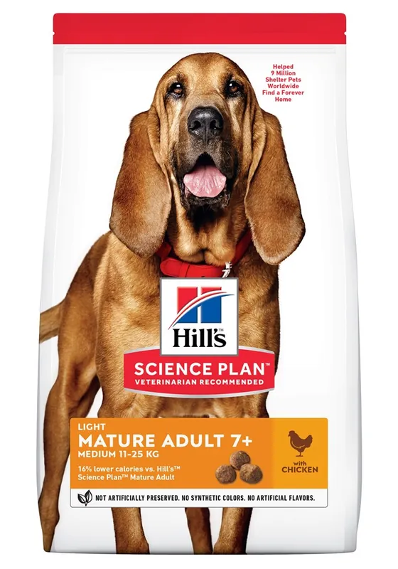 Hills Science Plan Hund Light Medium Mature Kyckling 14 kg | Snabb leverans