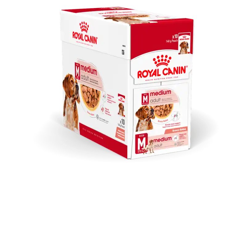 Medium Adult Våtfoder för hund - 10 x 140 g | Bara idag