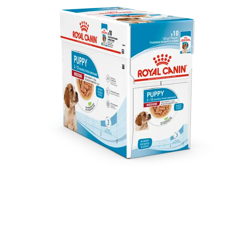 Medium Puppy Våtfoder för hundvalp - 10 x 140 g - Favorit
