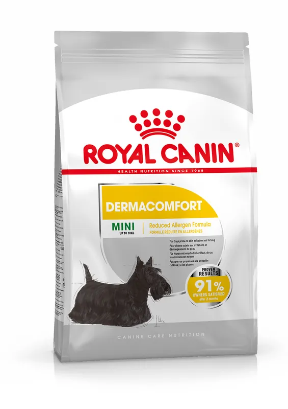 Dermacomfort Adult Mini Torrfoder för hund - 8 kg - Enkel retur