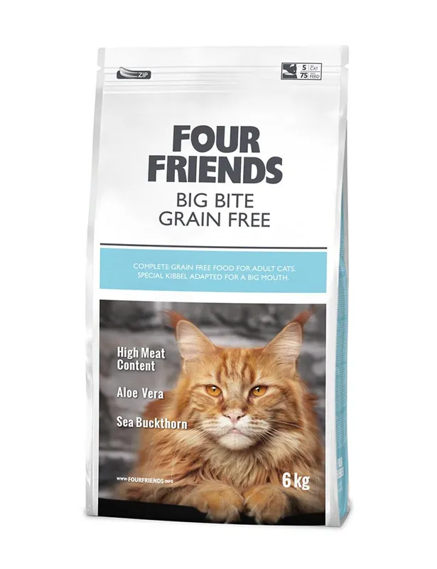 Begränsat lager - Big Bite Grain Free Kattfoder - 6 kg