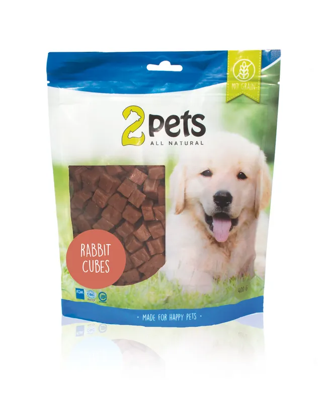 Begränsat antal | Rabbit Cubes hundgodis - 400 g