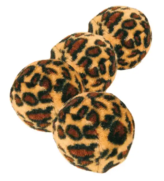 Leopardboll kattleksak 4-pack - 4-pack - Gratis retur