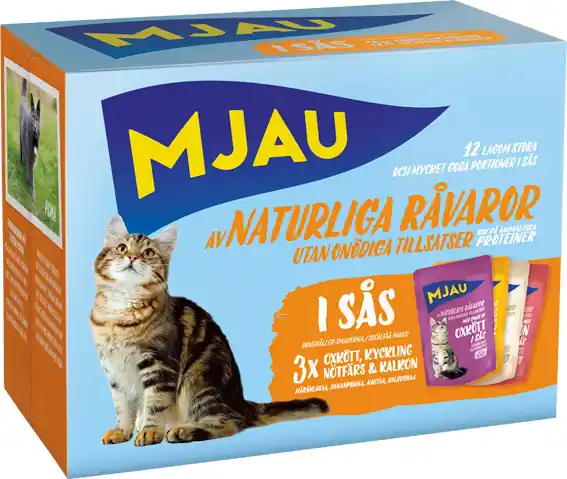 Direkt från fabriken | Köttsmaker i Sås Multipack Kattfoder - 12 x 85 g