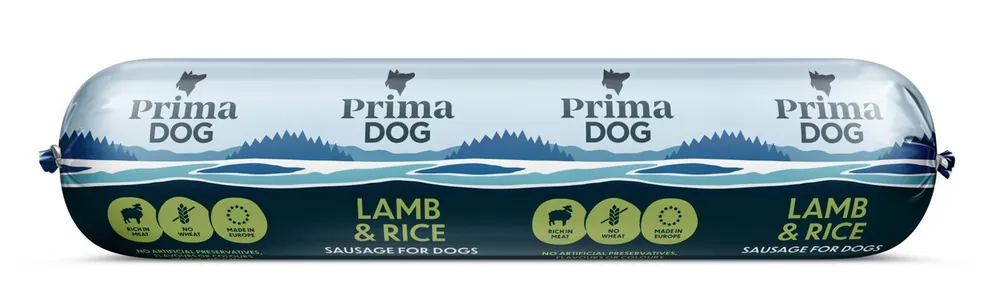 Lamm & Ris Köttkorv Hundfoder - 12 x 800 g - Kampanjen går snart ut