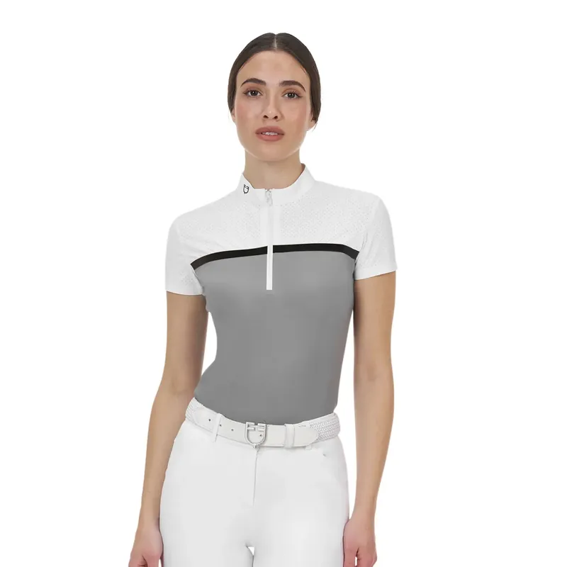Fynd - Långärmad tävlingspolo för dam Equestro Ridertechnology
