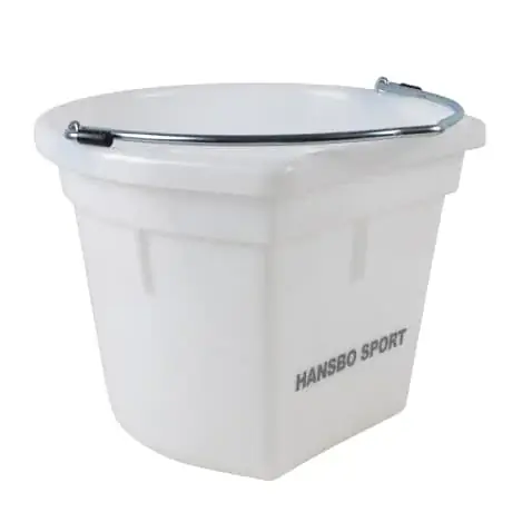 Nästan slut | Hink m. flat sida 20 l – Vit