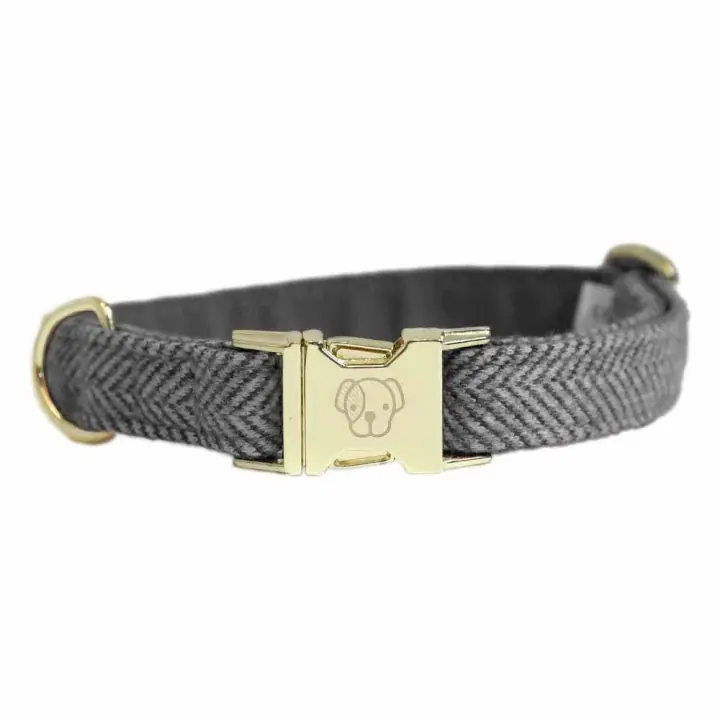 Enkel beställning - Hundhalsband Wool Grå