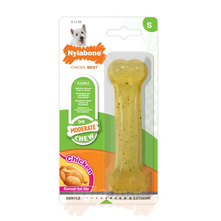 Hundleksak Nylabone Moderate Chew – Chicken S | Ta chansen